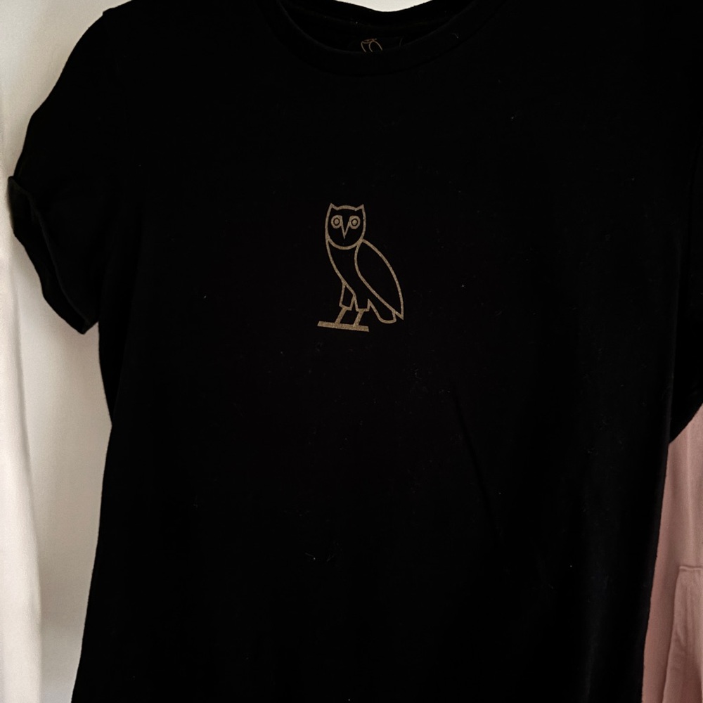Black T-Shirt with Owl Logo